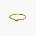 Minimal Wavy Diamond Ring