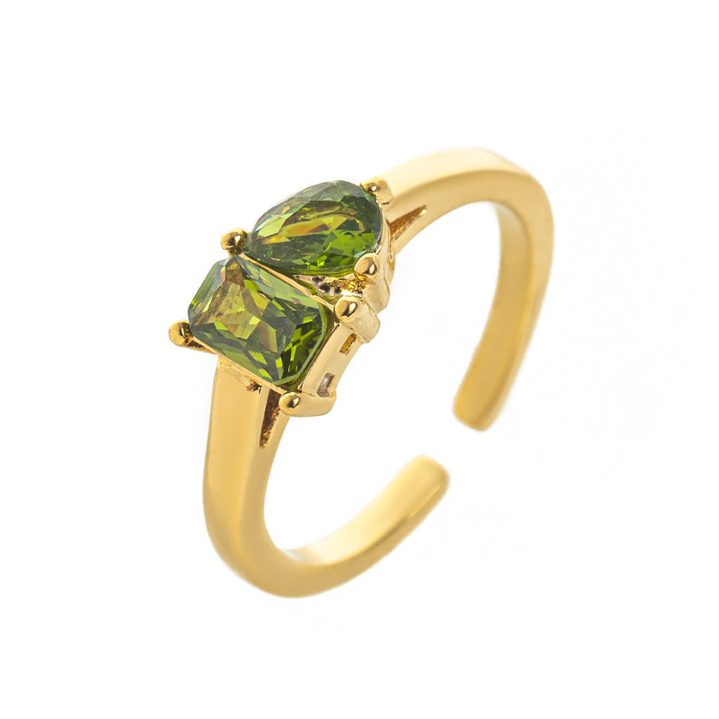 Double Birthstone Ring