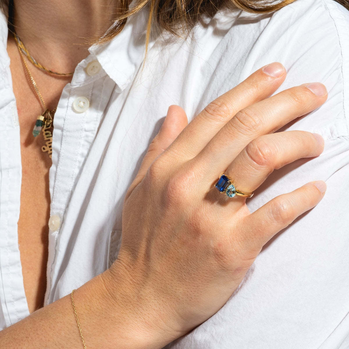 Double Birthstone Ring