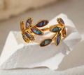 Colored Leaf Ring